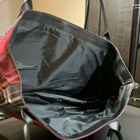 Victoria's Secret Red Plaid Tote Bag - Picture 6 of 6